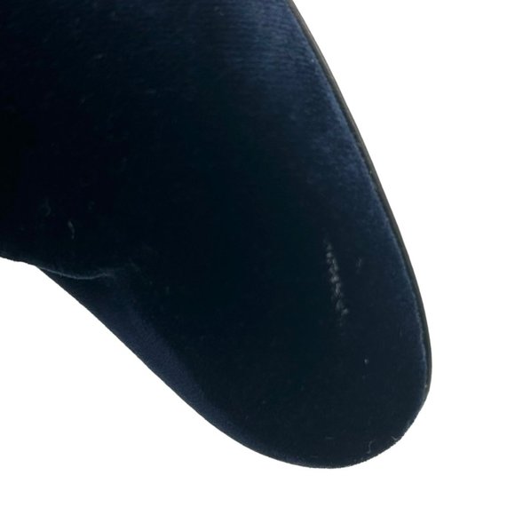 Stuart Weitzman Bacari Navy Velvet Pearl Heeled Boots - Picture 12 of 12